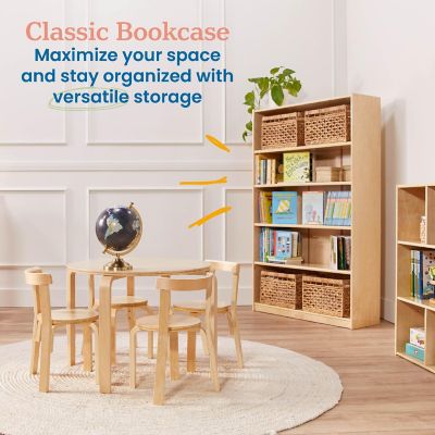 ECR4Kids Classic Bookcase, 60in, Natural Image 2