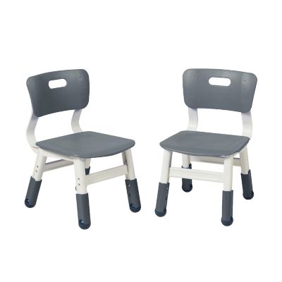 ECR4Kids Classroom Adjustable Chair, Flexible Seating, Grey, 2-Pack Image 1