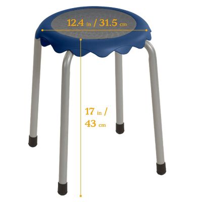 ECR4Kids Daisy Stackable Stool Set, Earthtone, 8-Piece Image 1