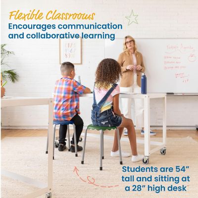 ECR4Kids Daisy Stackable Stool Set, Earthtone, 8-Piece Image 3