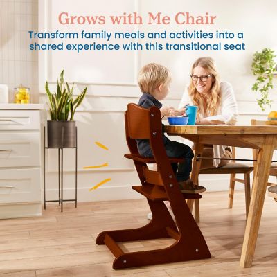 ECR4Kids Grows with Me Chair, Dark Walnut Image 2
