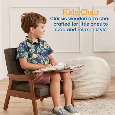 ECR4Kids Hadley Arm Chair, Kids Furniture, Raisin Image 2