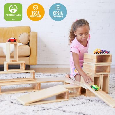 ECR4Kids Hollow Block Set, Natural, 18-Piece Image 3