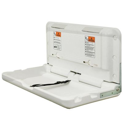 ECR4Kids Horizontal Diaper Changing Station, White Granite Image 1