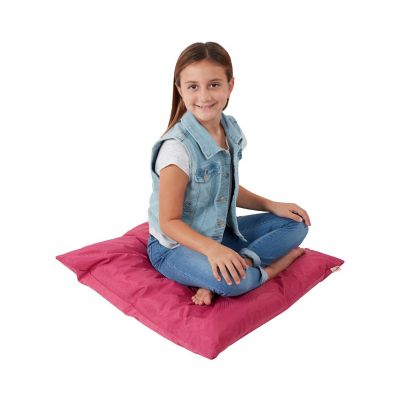 ECR4Kids Jumbo Floor Pillow, 27in, Flexible Seating, Raspberry Image 1
