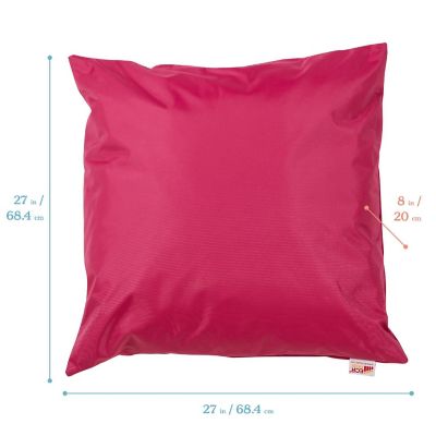 ECR4Kids Jumbo Floor Pillow, 27in, Flexible Seating, Raspberry Image 1