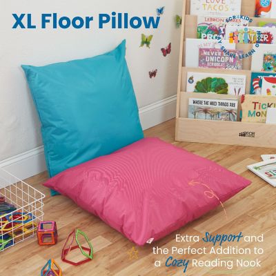 ECR4Kids Jumbo Floor Pillow, 27in, Flexible Seating, Raspberry Image 2