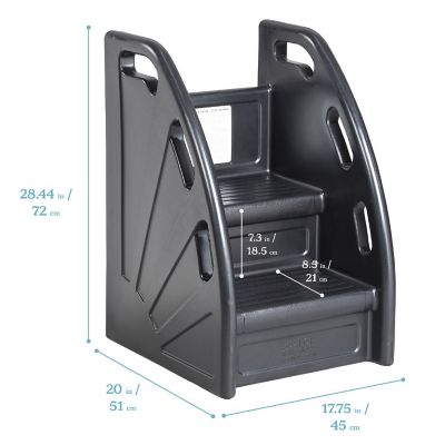 ECR4Kids Kiddie Climb Step Stool, Black Image 1