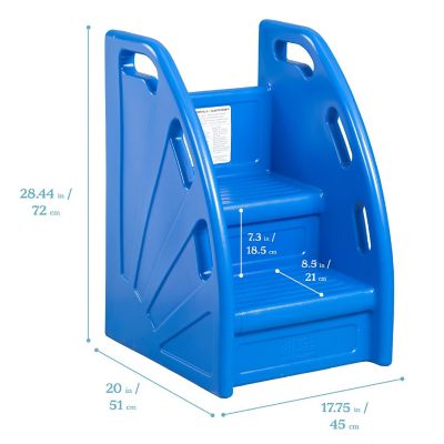 ECR4Kids Kiddie Climb Step Stool, Blue Image 1