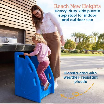 ECR4Kids Kiddie Climb Step Stool, Blue Image 2