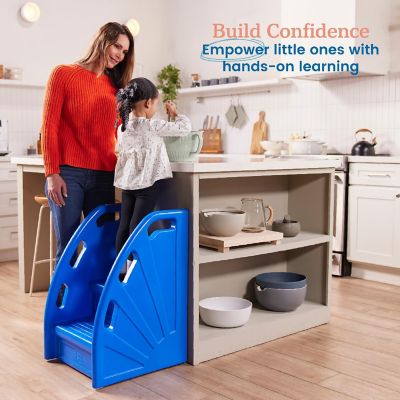 ECR4Kids Kiddie Climb Step Stool, Blue Image 3