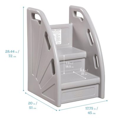 ECR4Kids Kiddie Climb Step Stool, Grey Image 1