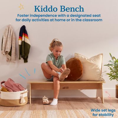 ECR4Kids Kiddo Bench, Natural Image 2