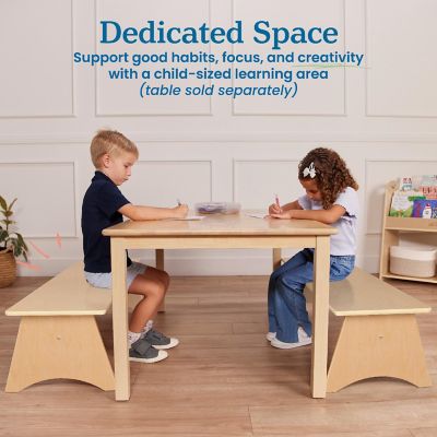 ECR4Kids Kiddo Bench, Natural Image 3