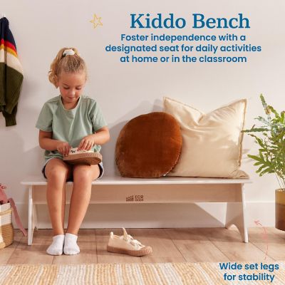 ECR4Kids Kiddo Bench, White Wash Image 2