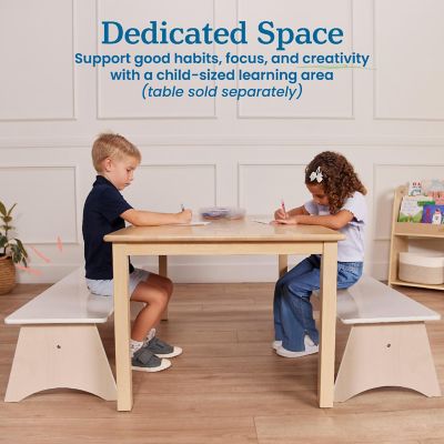 ECR4Kids Kiddo Bench, White Wash Image 3
