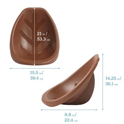 ECR4Kids Leaf Floor Seat, Chocolate, 6-Piece Image 1