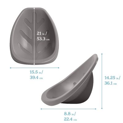 ECR4Kids Leaf Floor Seat, Grey, 6-Piece Image 1