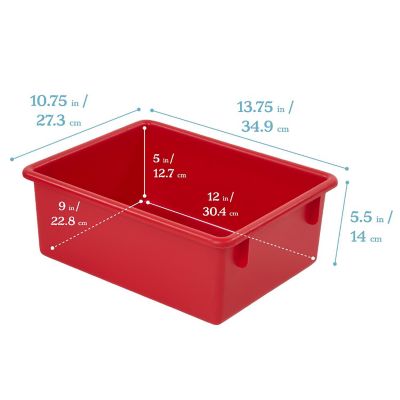 ECR4Kids Letter Size Deep Tray with Lid, Assorted, 10-Piece Image 1