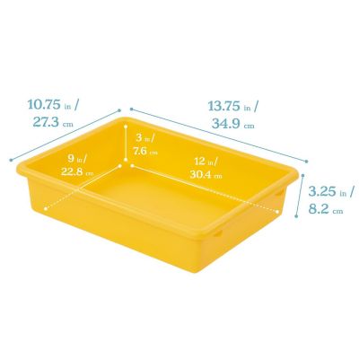 ECR4Kids Letter Size Tray with Lid, Storage Bin, Assorted, 10-Piece Image 1