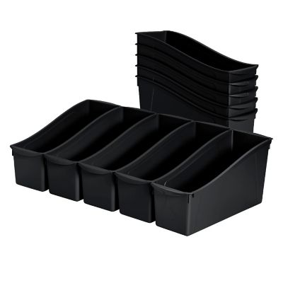 ECR4Kids Linking Book Bin, Black, 10-Piece Image 1