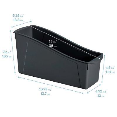 ECR4Kids Linking Book Bin, Black, 10-Piece Image 1