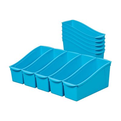 ECR4Kids Linking Book Bin, Neon Blue, 10-Piece Image 1