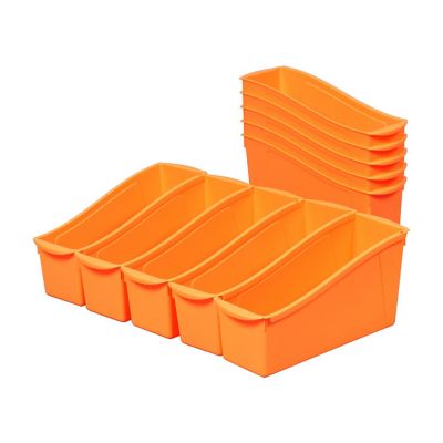 ECR4Kids Linking Book Bin, Neon Orange, 10-Piece Image 1