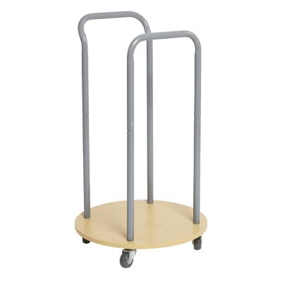 ECR4Kids Mobile Cushion Cart, Storage Trolley, Silver Image 1