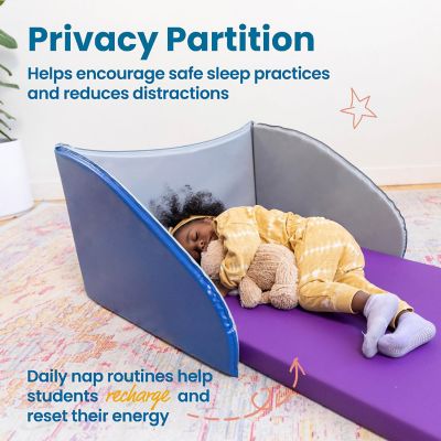 ECR4Kids Naptime Privacy Partition, Blue/Grey, 5-Pack Image 2