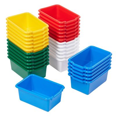 ECR4Kids Scoop Front Storage Bin, Multipurpose Organization, Assorted, 30-Piece Image 1