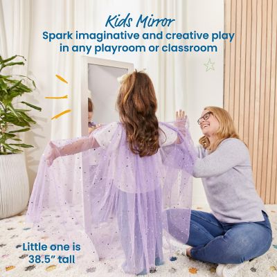 ECR4Kids Single-Sided Bi-Directional Mirror, White Wash Image 2