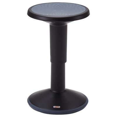 ECR4Kids SitWell Wobble Stool, Adjustable Height, Active Seating, Black Image 1