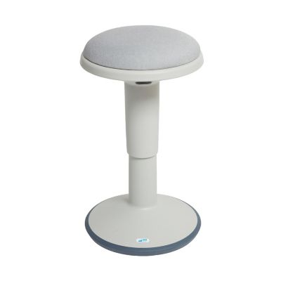 ECR4Kids Sitwell Wobble Stool with Cushion, Adjustable Height, Light Grey Image 1