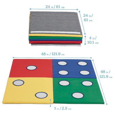ECR4Kids SoftZone 123 Look at Me Activity Mat, Folding Playmat, Assorted Image 1