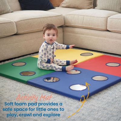 ECR4Kids SoftZone 123 Look at Me Activity Mat, Folding Playmat, Assorted Image 2