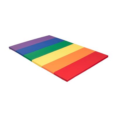 ECR4Kids SoftZone 6-Section Rainbow Runway Activity Mat, Assorted Image 1