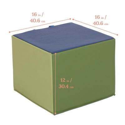 ECR4Kids SoftZone Adult Cozy Cube, Flexible Seating, Earthtone Image 1