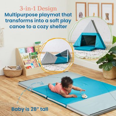 ECR4Kids SoftZone Camp, Canoe and Tumble Too, Folding Playmat, Contemporary Image 3