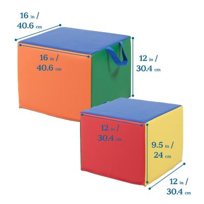 ECR4Kids SoftZone Cozy Cube Seating Set, Assorted, 5-Piece Image 1