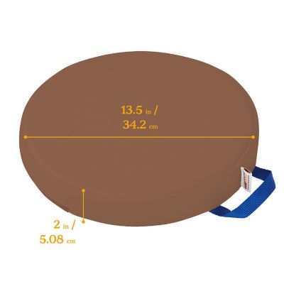 ECR4Kids SoftZone Floor Cushions, Round, Chocolate, 6-Piece Image 1