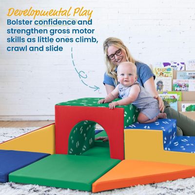 ECR4Kids SoftZone Lincoln Tunnel Climber, Assorted, 9-Piece Image 2