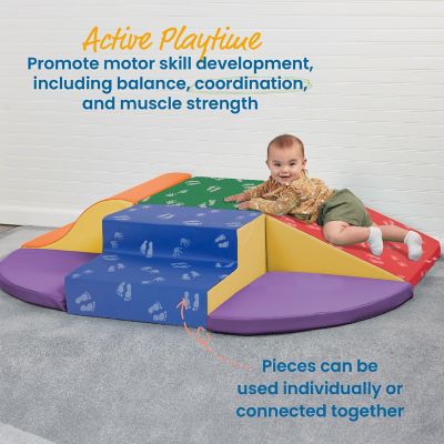 ECR4Kids SoftZone Little Me Wall Climb and Slide, Assorted, 6-Piece Image 3