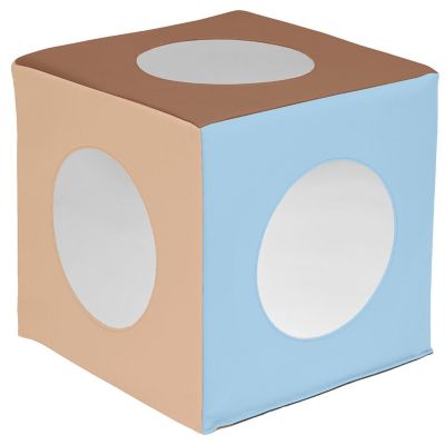 ECR4Kids SoftZone Mirror Cube, Earthtone Image 1