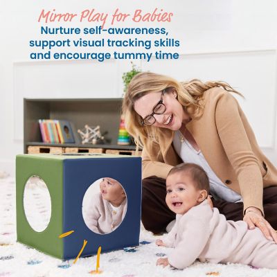 ECR4Kids SoftZone Mirror Cube, Earthtone Image 2