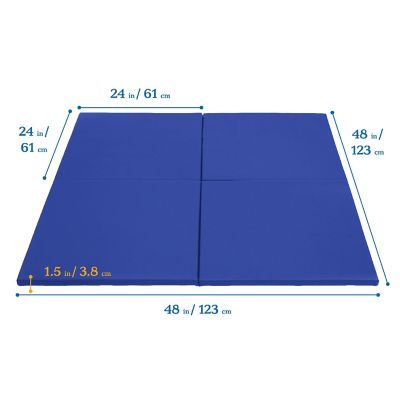 ECR4Kids SoftZone Play Patch Activity Mat Squares, Blue, 4-Pack Image 1