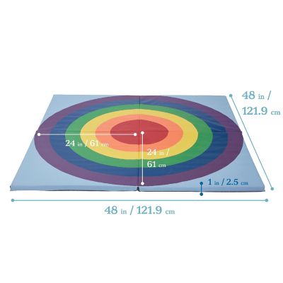 ECR4Kids SoftZone Rainbow Activity Mat, Rainbow Image 1