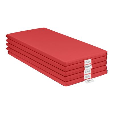 ECR4Kids SoftZone Rainbow Rest Mat, 2in, Red, 5-Piece Image 1