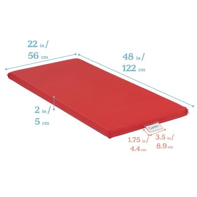 ECR4Kids SoftZone Rainbow Rest Mat, 2in, Red, 5-Piece Image 1