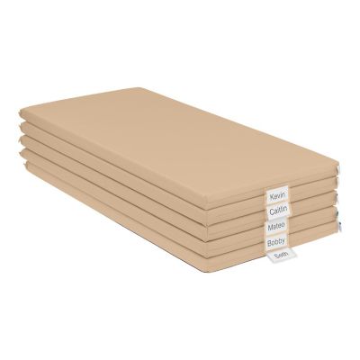 ECR4Kids SoftZone Rainbow Rest Mat, 2in, Sand, 5-Piece Image 1